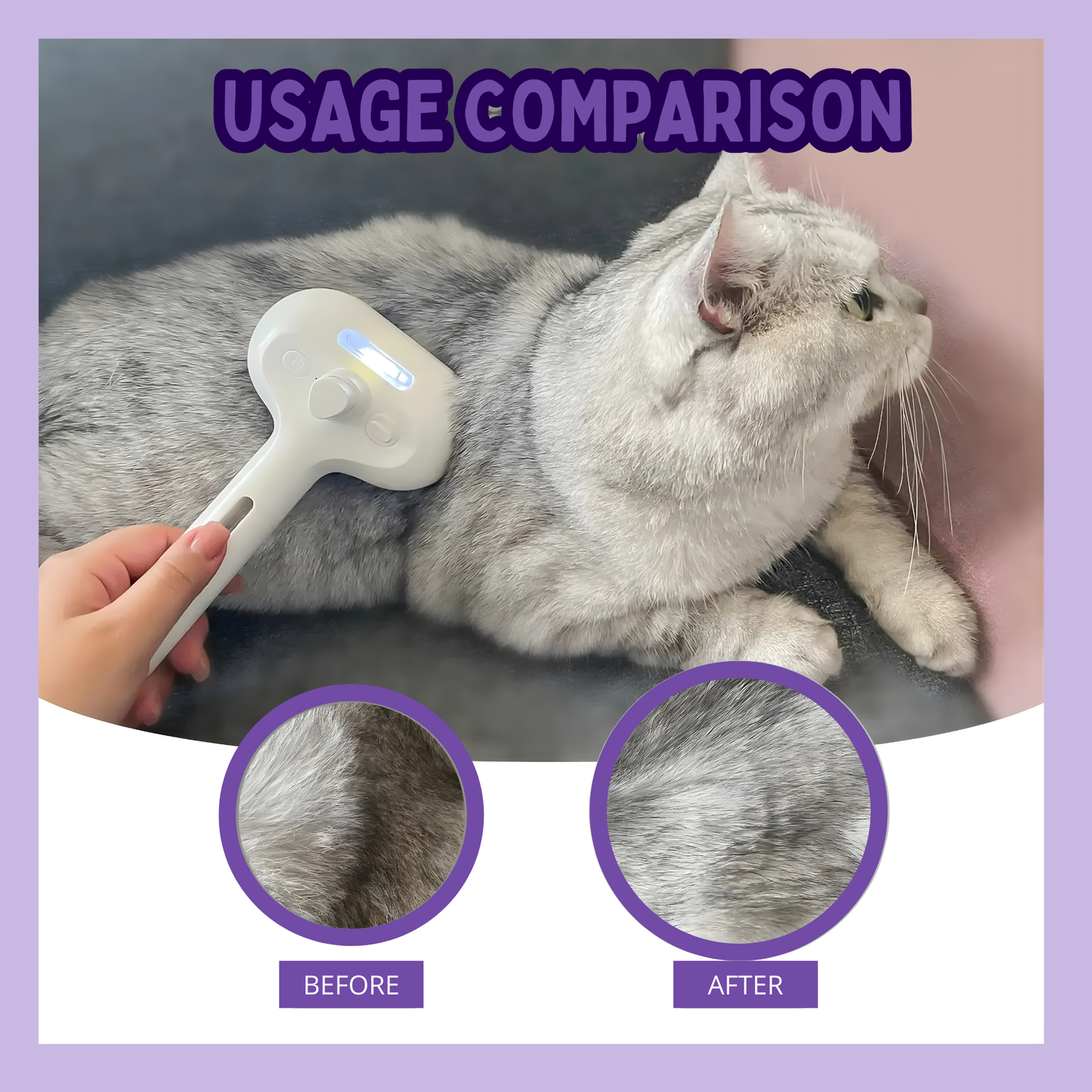 SilkSpray Brush™ Cepillo mascota 3 en 1
