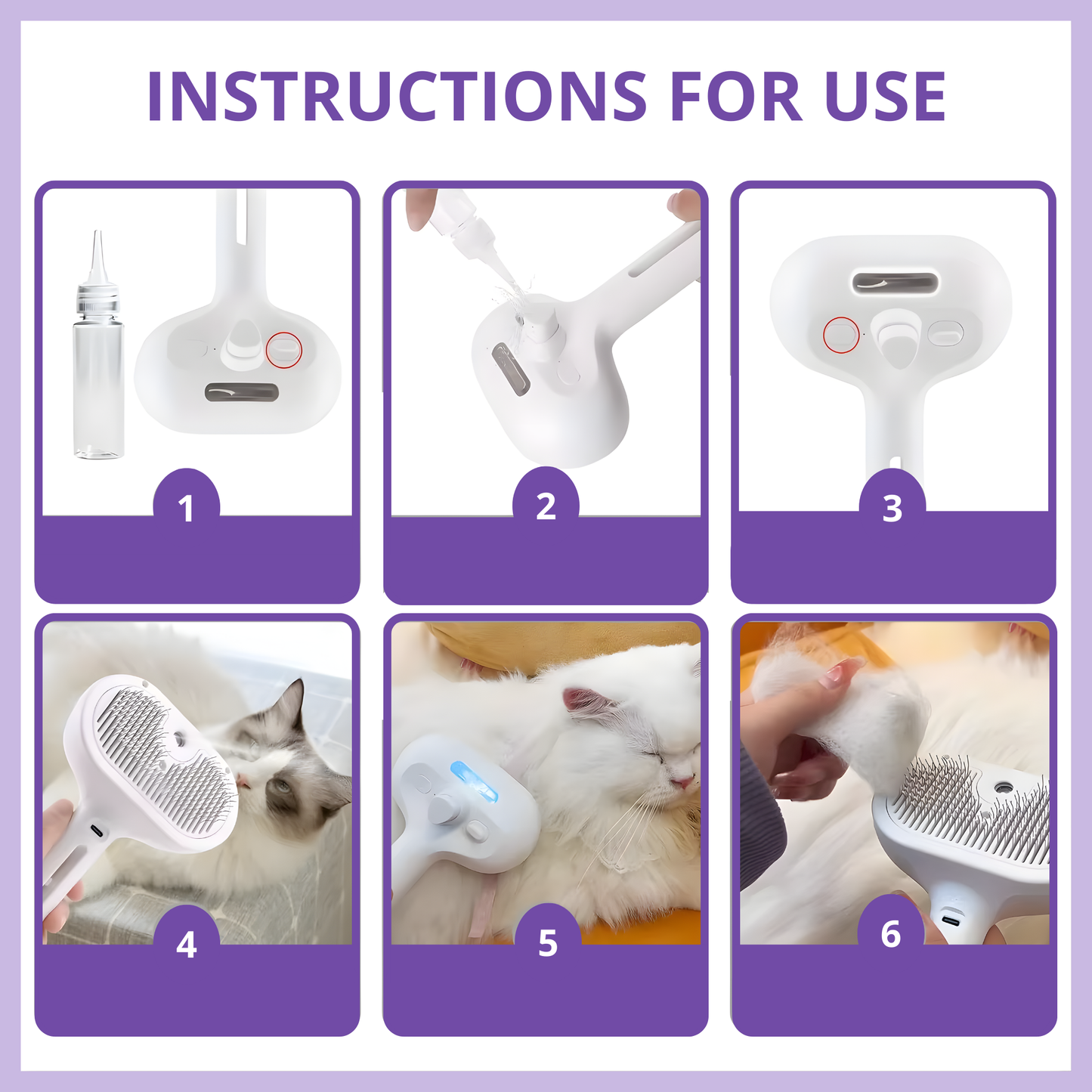 SilkSpray Brush™ Cepillo mascota 3 en 1